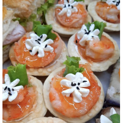 Тарталетки с креветкой