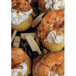 Блинный рулетик с креветкой