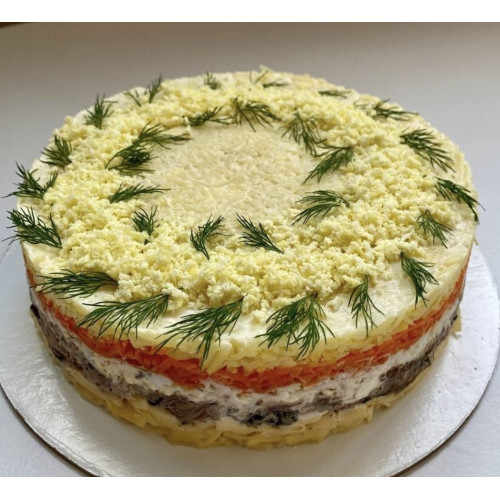 Бенто салат " Мимоза с сардиной"